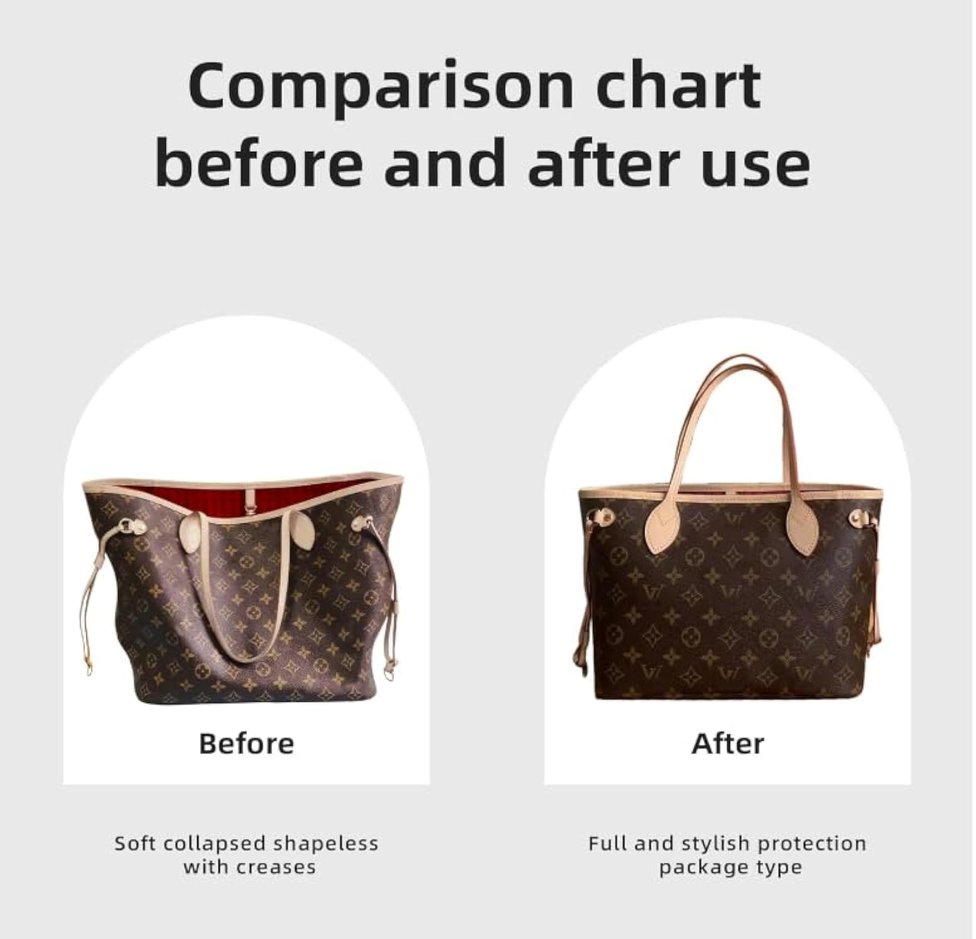 Luxury Handbag Organizer Insert, Silk for LV Bags